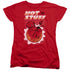 HOT STUFF/ON THE SUN - S/S WOMENS TEE - RED