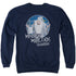 SANTA CLAUS IS COMIN TO TOWN/WINTER WARLOCK - ADULT CREWNECK SWEATSHIRT - NAVY