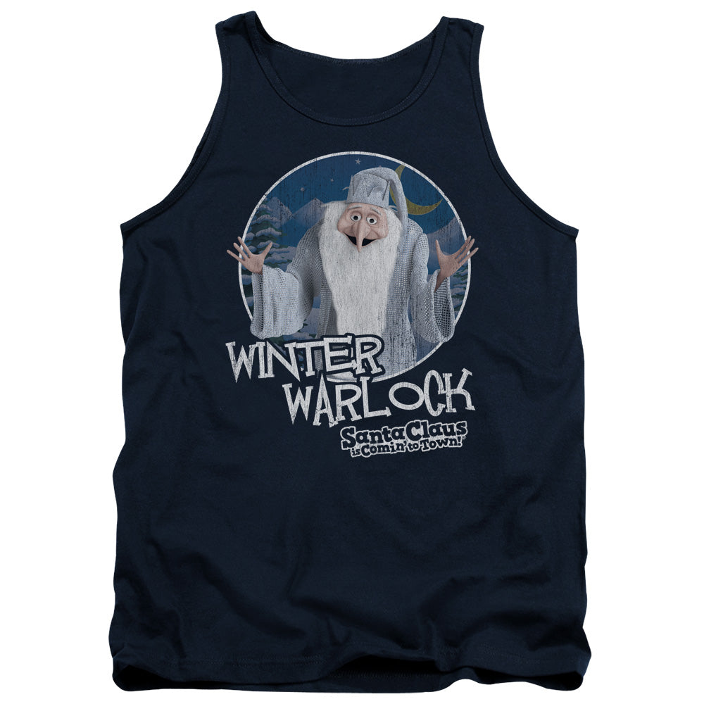 SANTA CLAUS IS COMIN TO TOWN/WINTER WARLOCK - ADULT TANK - NAVY