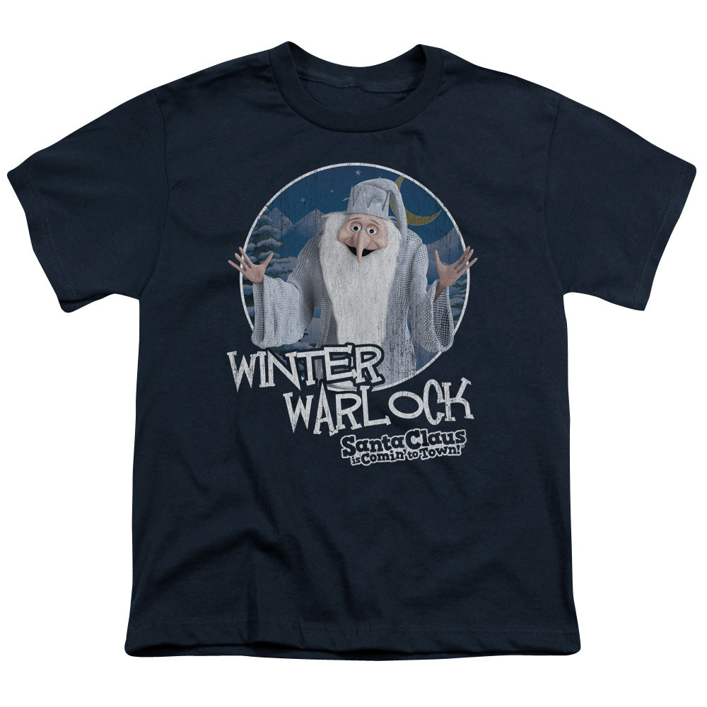 SANTA CLAUS IS COMIN TO TOWN/WINTER WARLOCK - S/S YOUTH 18/1 - NAVY