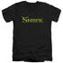 SHREK/LOGO - S/S ADULT V-NECK 30/1 - BLACK