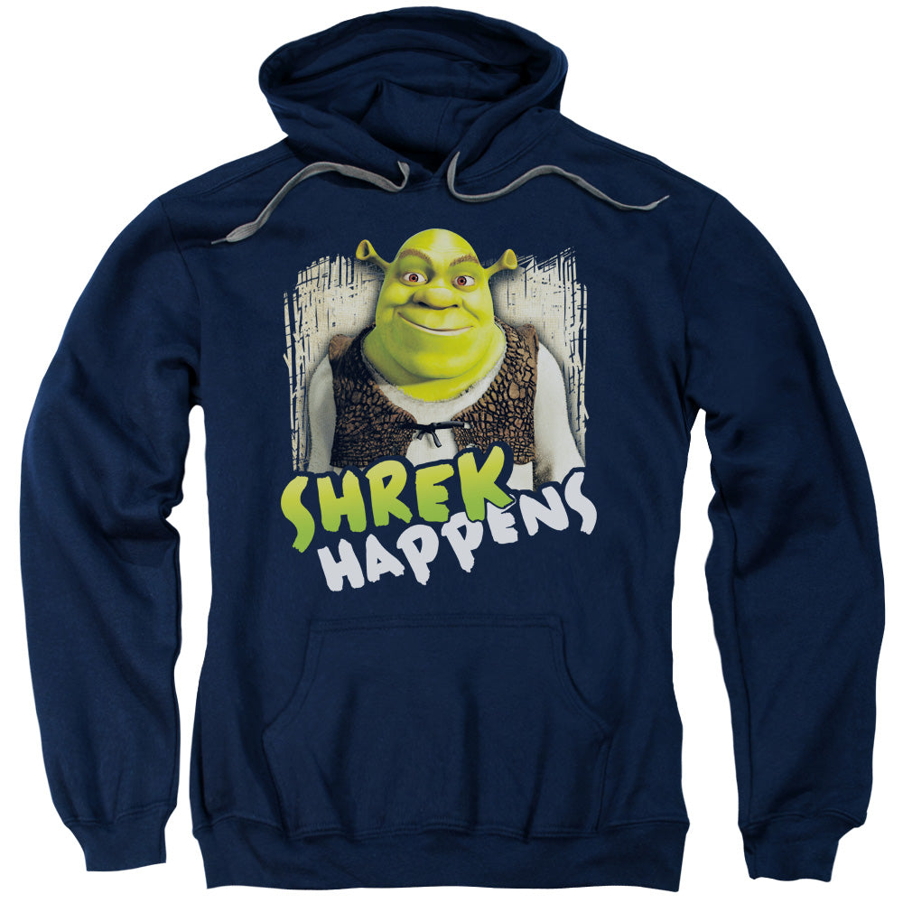 SHREK/HAPPENS - ADULT PULLOVER HOODIE - NAVY