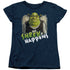 SHREK/HAPPENS - S/S WOMENS TEE - NAVY