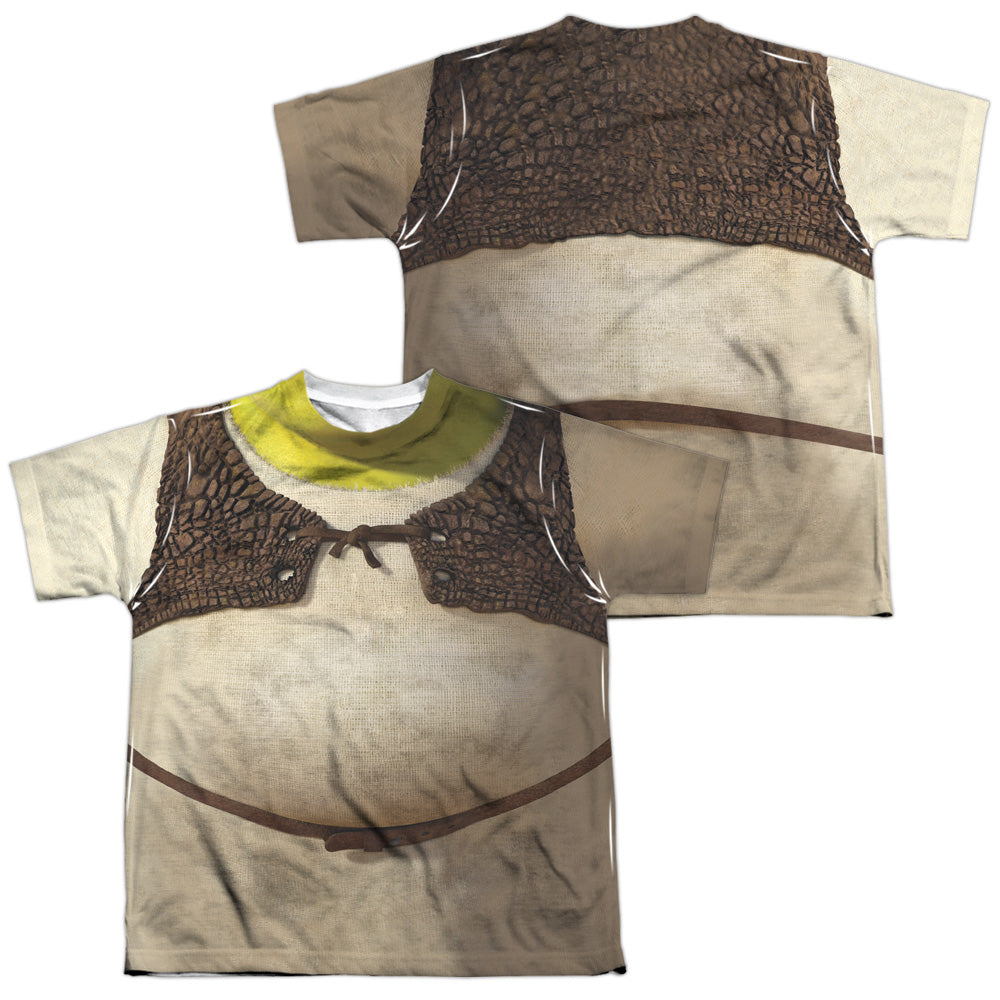 SHREK/COSTUME (FRONT/BACK PRINT) - S/S YOUTH POLY CREW - MULTI