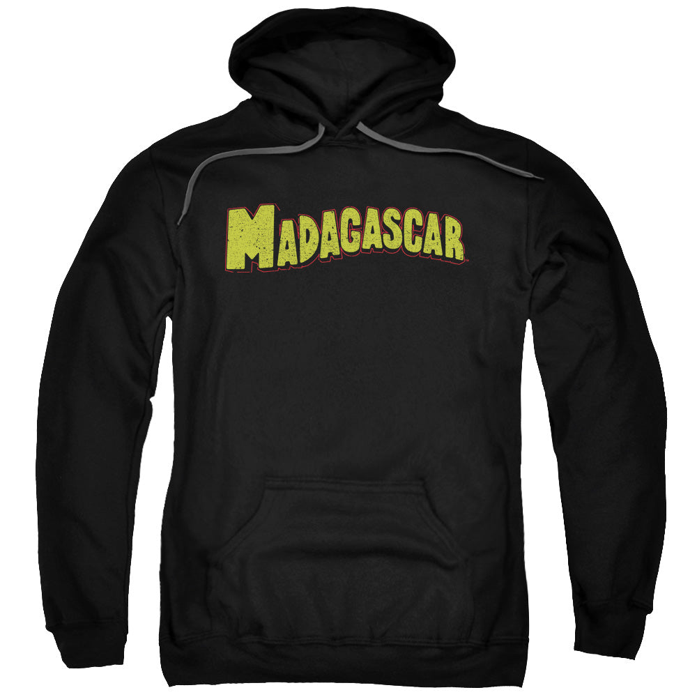 MADAGASCAR/LOGO - ADULT PULLOVER HOODIE - BLACK