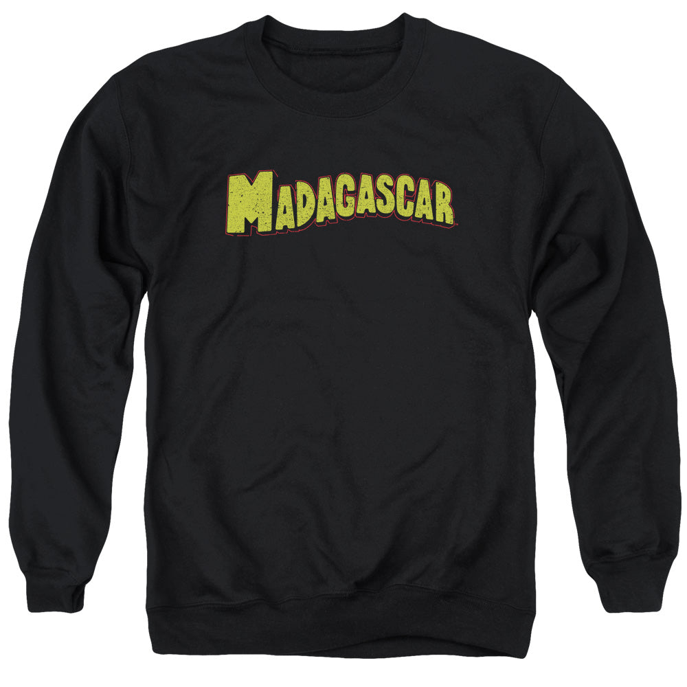 MADAGASCAR/LOGO - ADULT CREWNECK SWEATSHIRT - BLACK