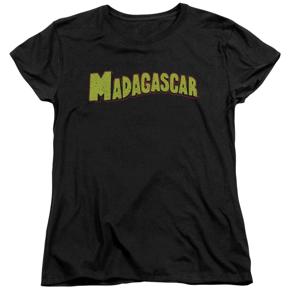 MADAGASCAR/LOGO - S/S WOMENS TEE - BLACK