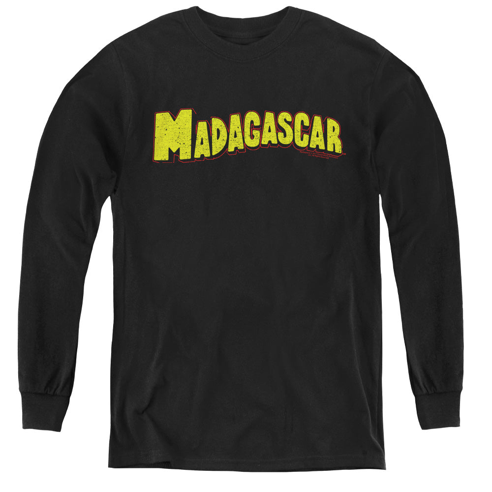 MADAGASCAR/LOGO - YOUTH LONG SLEEVE TEE - BLACK