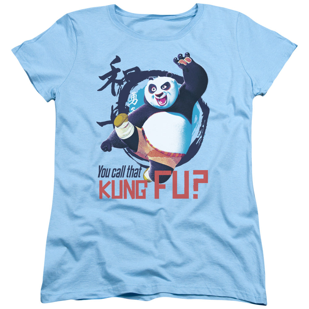 KUNG FU PANDA/KUNG FU - S/S WOMENS TEE - LIGHT BLUE