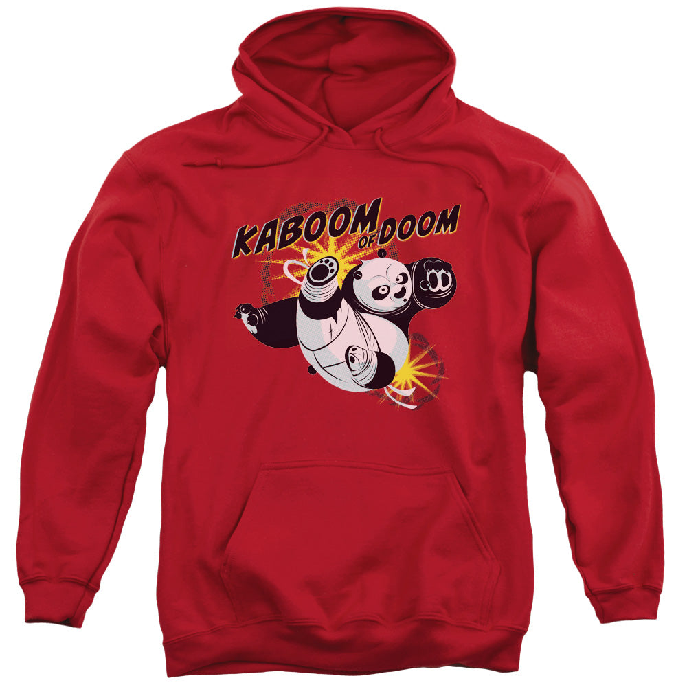 KUNG FU PANDA/KABOOM OF DOOM - ADULT PULLOVER HOODIE - RED
