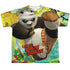 KUNG FU PANDA/DRAGON WARRIOR (FRONT/BACK PRINT) - S/S YOUTH POLY CREW - MULTI