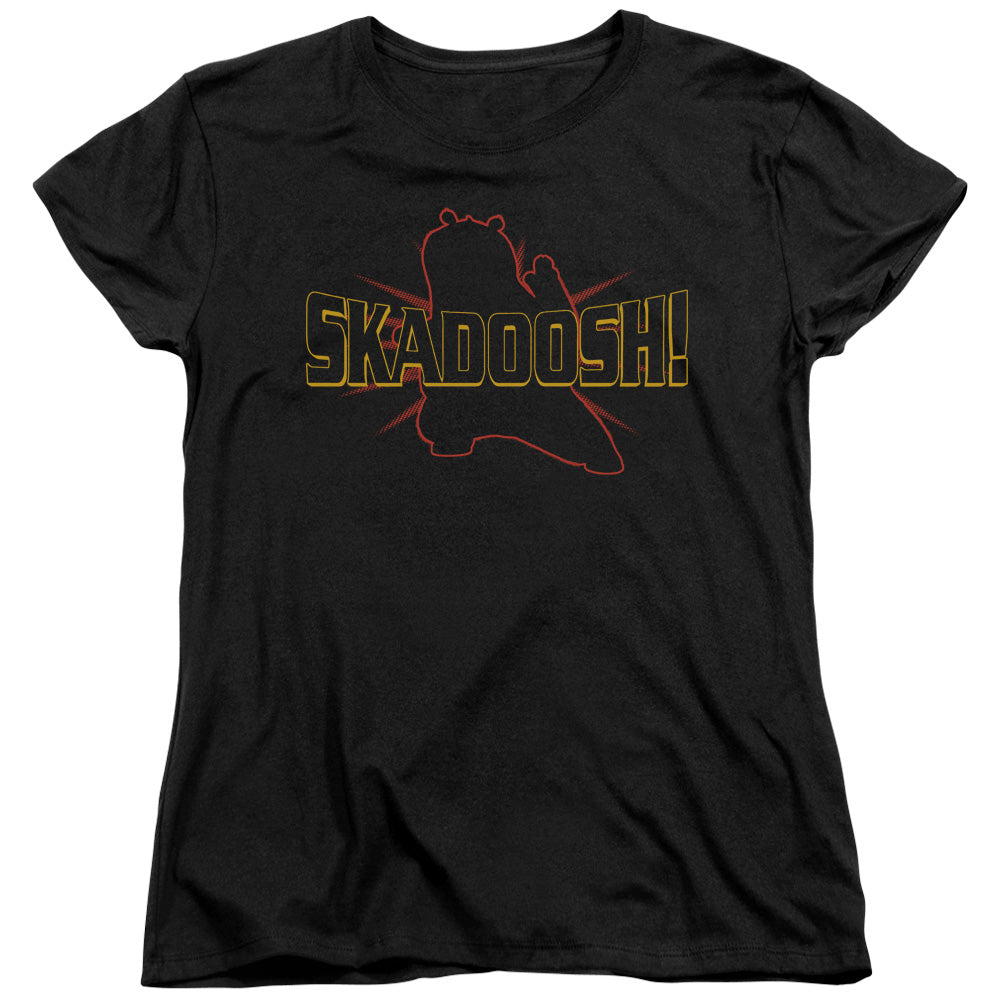 KUNG FU PANDA/SKADOOSH - S/S WOMENS TEE - BLACK