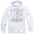 CASPER/HEARTS - ADULT PULLOVER HOODIE - WHITE