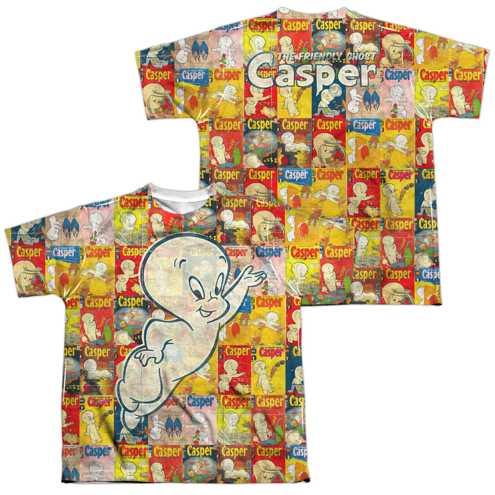 CASPER/COVERED (FRONT/BACK PRINT) - S/S YOUTH POLY CREW - MULTI