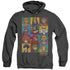 MASTERS OF THE UNIVERSE/CHARACTER HEADS - ADULT HEATHER HOODIE - BLACK
