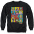 MASTERS OF THE UNIVERSE/CHARACTER HEADS - ADULT CREWNECK SWEATSHIRT - BLACK