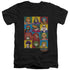 MASTERS OF THE UNIVERSE/CHARACTER HEADS - S/S ADULT V-NECK 30/1 - BLACK