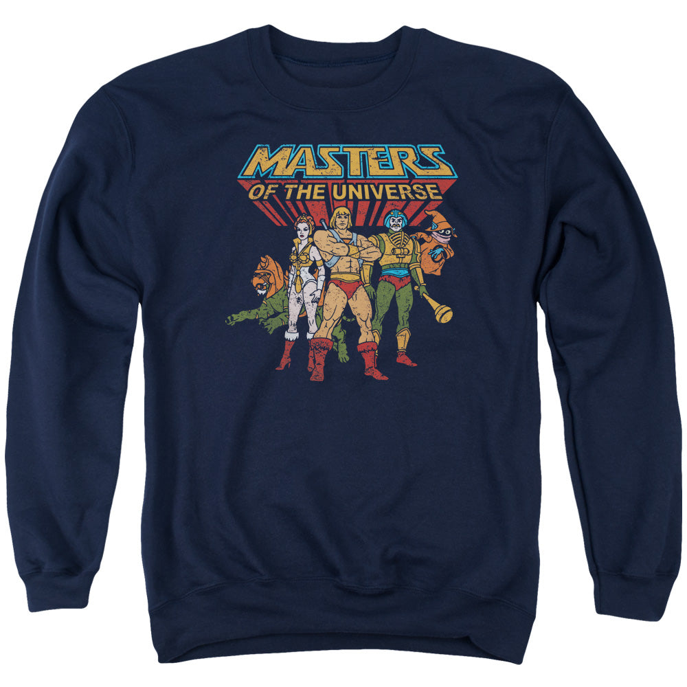 MASTERS OF THE UNIVERSE/TEAM OF HEROES - ADULT CREWNECK SWEATSHIRT - NAVY