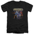 MASTERS OF THE UNIVERSE/TEAM OF VILLAINS - S/S ADULT V-NECK 30/1 - BLACK