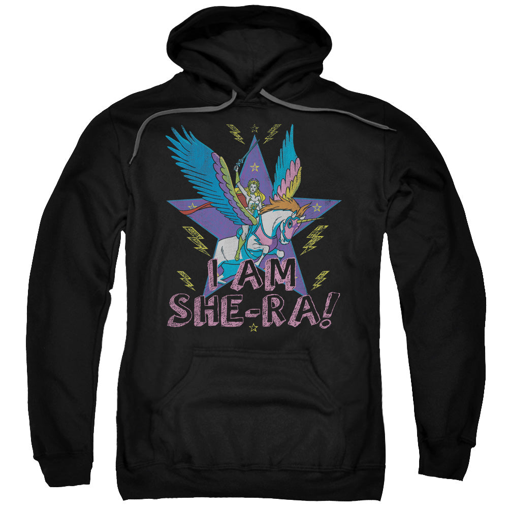 SHE RA/I AM SHE RA - ADULT PULLOVER HOODIE - BLACK