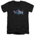VOLTRON/SPACE LOGO - S/S ADULT V-NECK 30/1 - BLACK