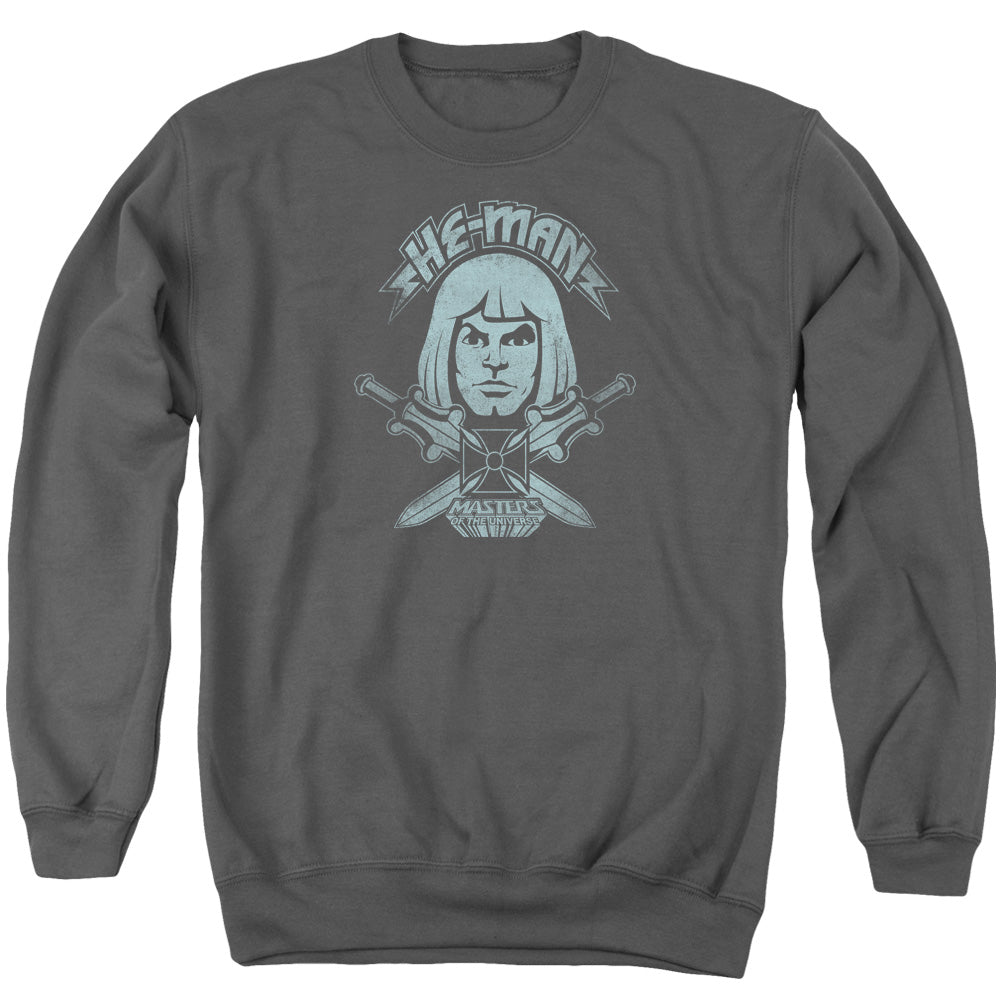 MASTERS OF THE UNIVERSE/HE MAN - ADULT CREWNECK SWEATSHIRT - CHARCOAL