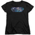 MASTERS OF THE UNIVERSE/SPACE LOGO - S/S WOMENS TEE - BLACK