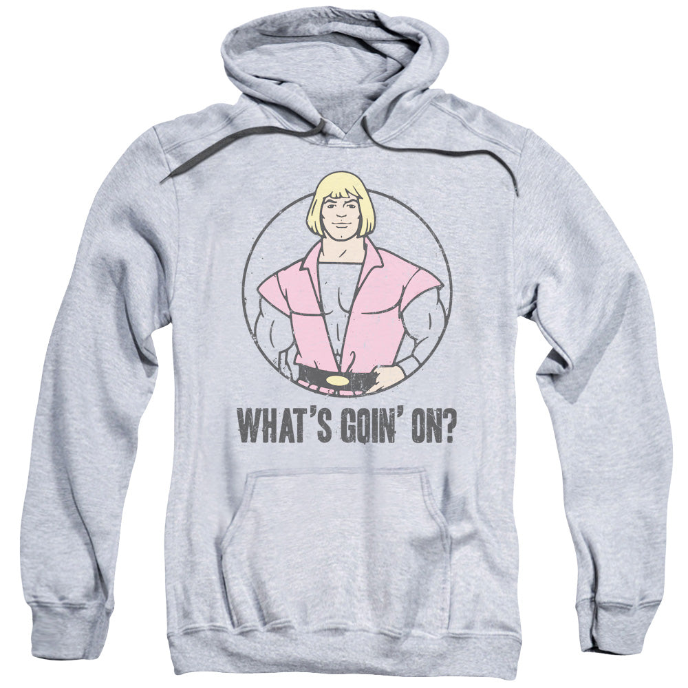 MASTERS OF THE UNIVERSE/WHATS GOIN ON - ADULT PULLOVER HOODIE - ATHLETIC HEATHER
