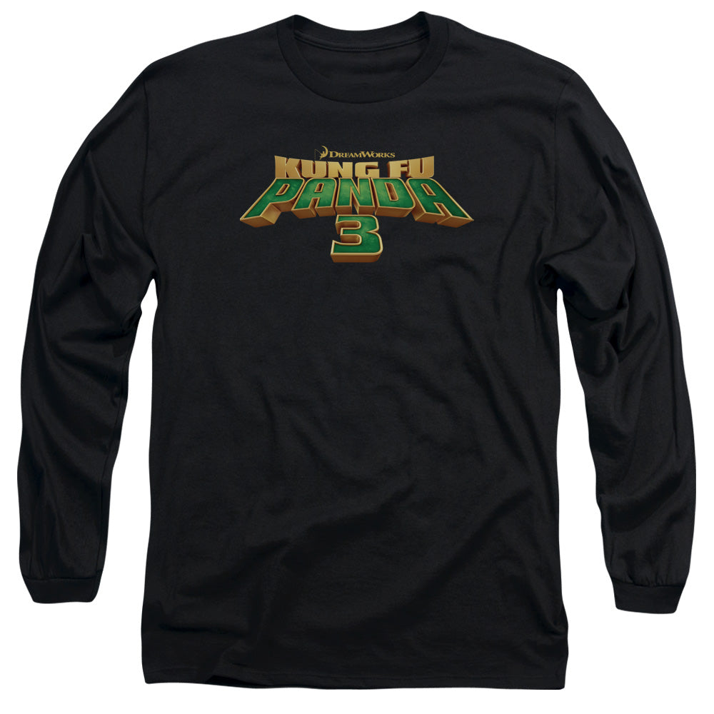 KUNG FU PANDA/LOGO -  L/S ADULT 18/1  - BLACK