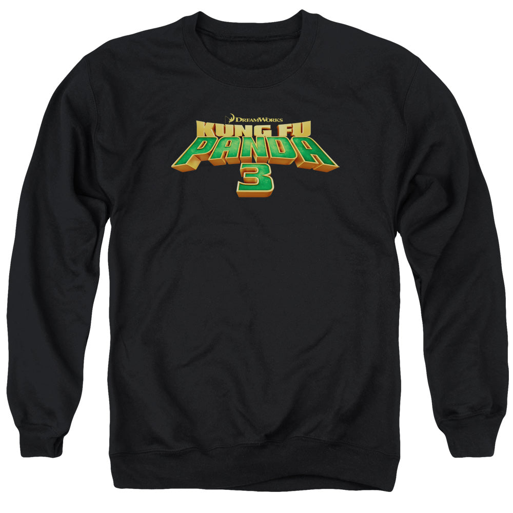 KUNG FU PANDA/LOGO - ADULT CREWNECK SWEATSHIRT - BLACK