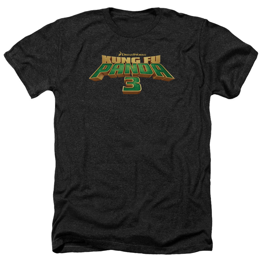 KUNG FU PANDA/LOGO - ADULT HEATHER - BLACK