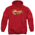 KUNG FU PANDA/PO LOGO - ADULT PULLOVER HOODIE - RED