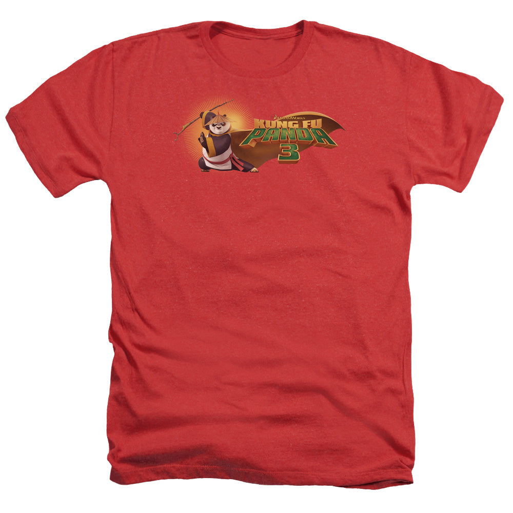 KUNG FU PANDA/PO LOGO - ADULT HEATHER - RED