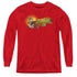 KUNG FU PANDA/PO LOGO - YOUTH LONG SLEEVE TEE - RED
