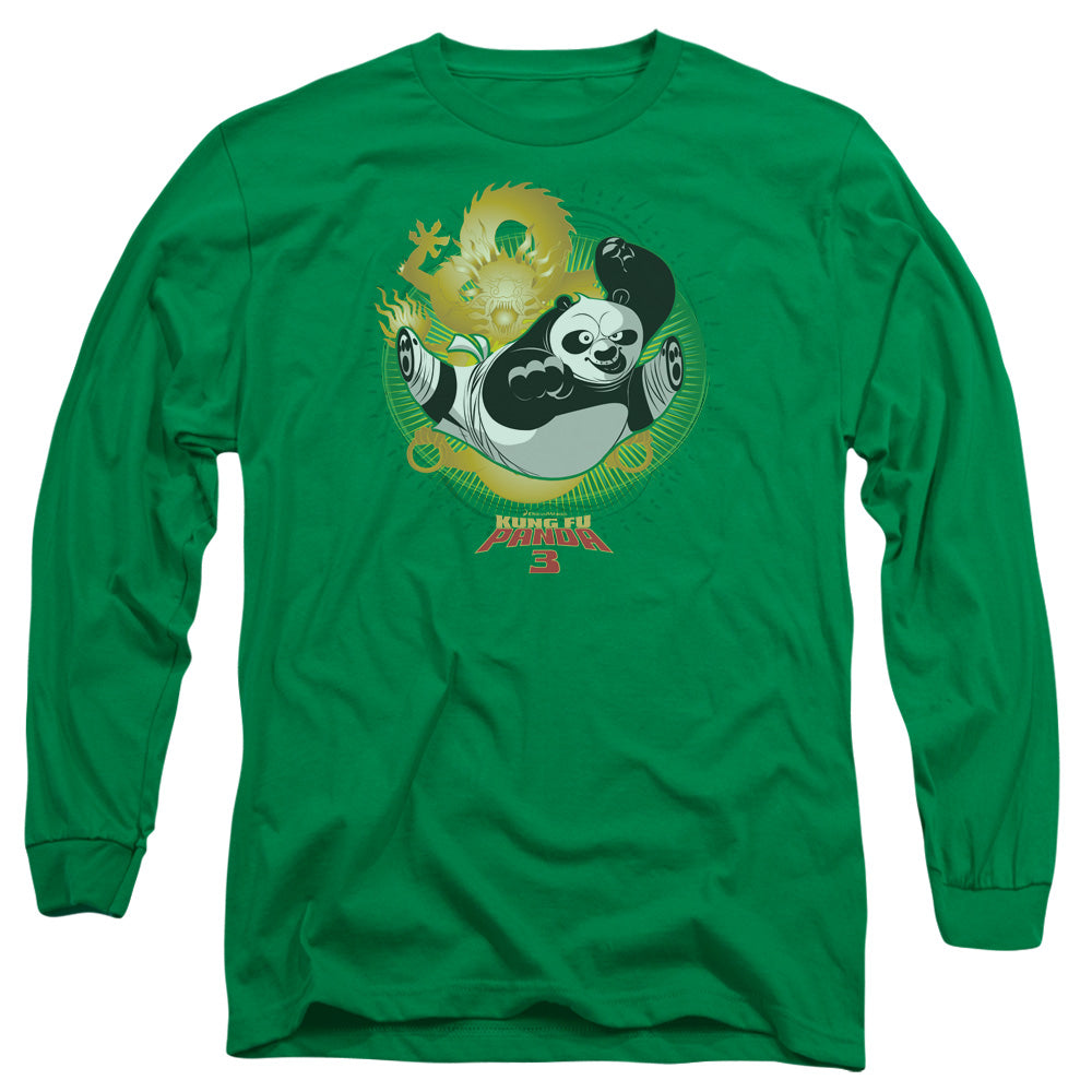 KUNG FU PANDA/DRAGO PO -  L/S ADULT 18/1  - KELLY GREEN