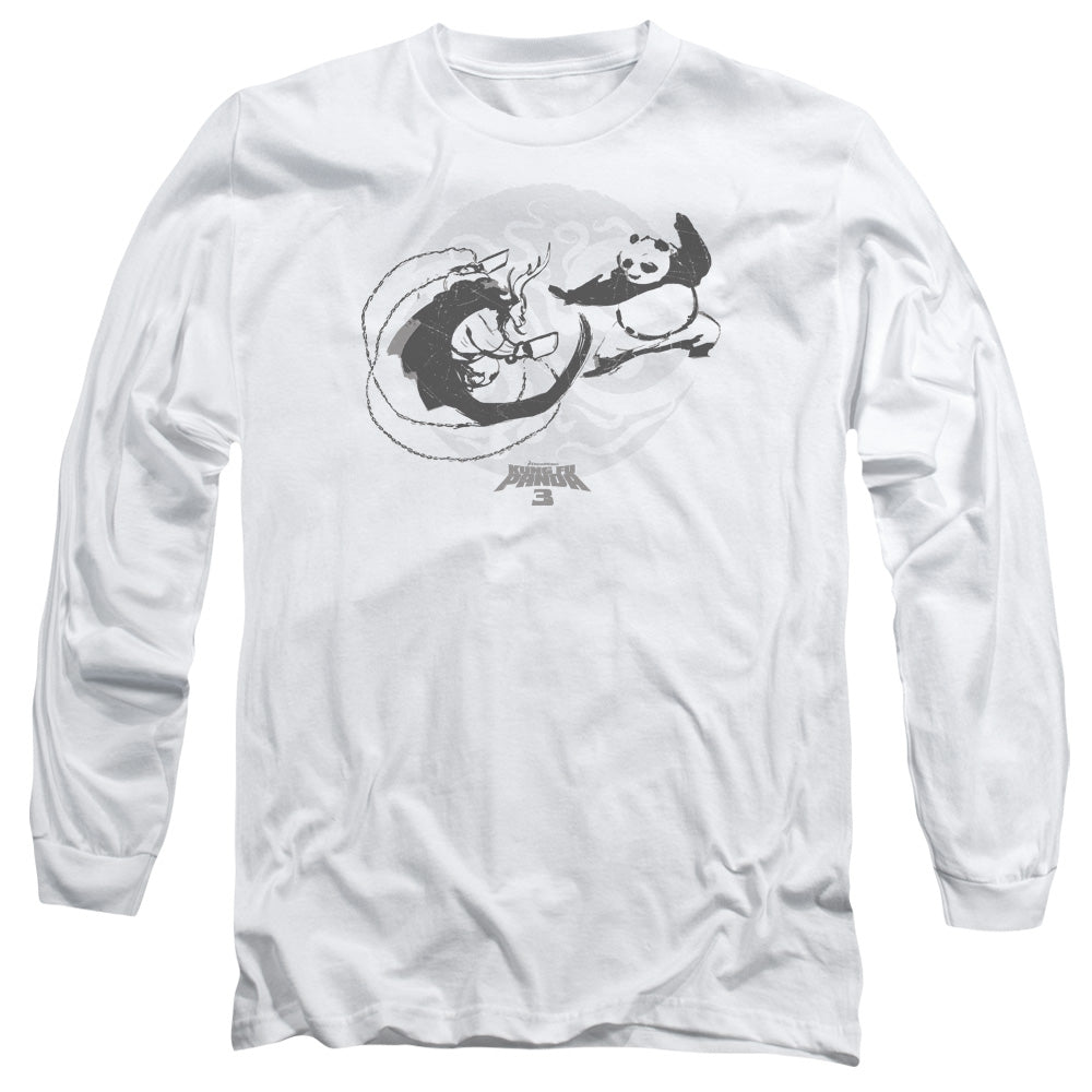 KUNG FU PANDA/FACE OFF -  L/S ADULT 18/1  - WHITE