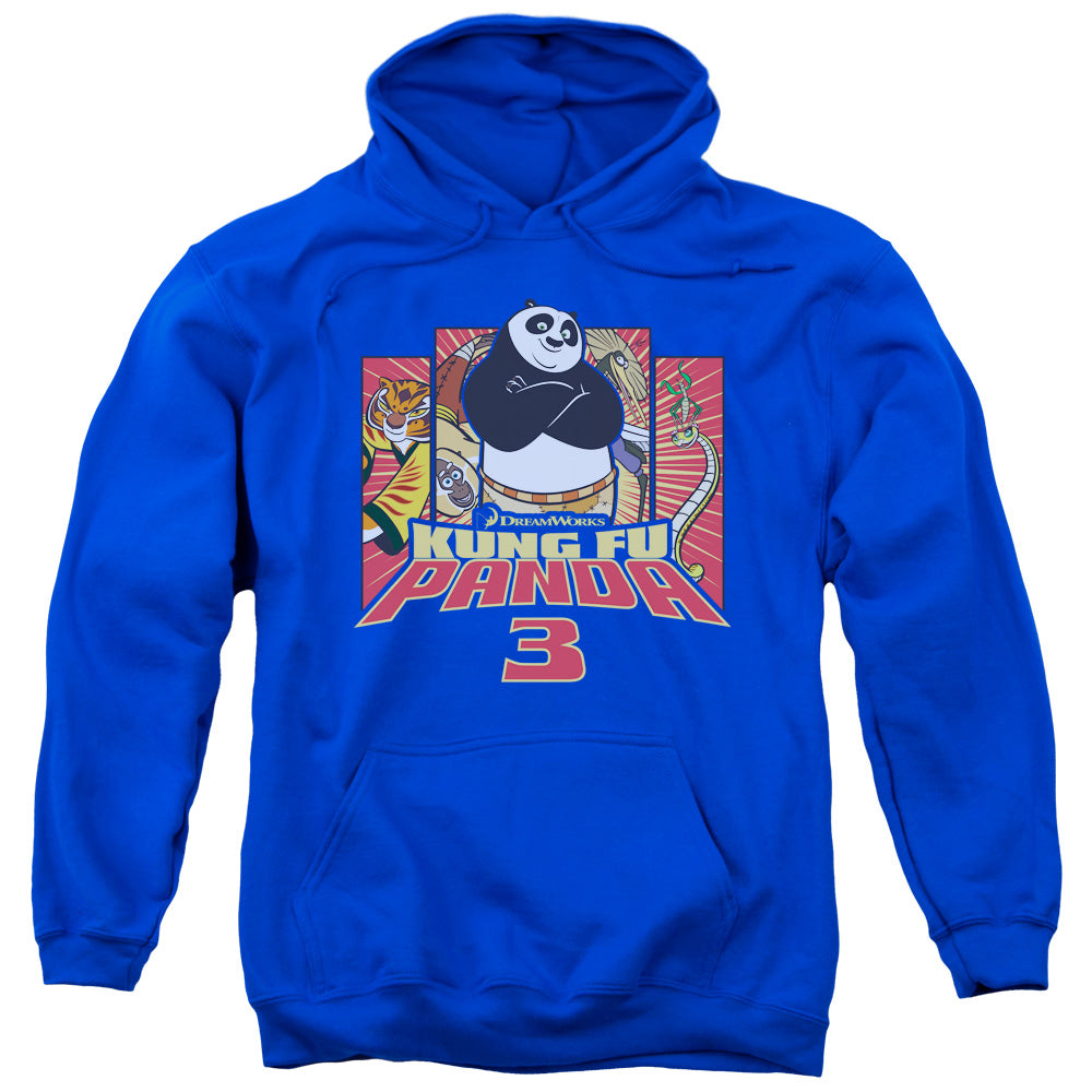 KUNG FU PANDA/KUNG FURRY - ADULT PULLOVER HOODIE - ROYAL BLUE