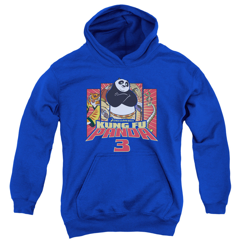 KUNG FU PANDA/KUNG FURRY - YOUTH PULLOVER HOODIE - ROYAL BLUE