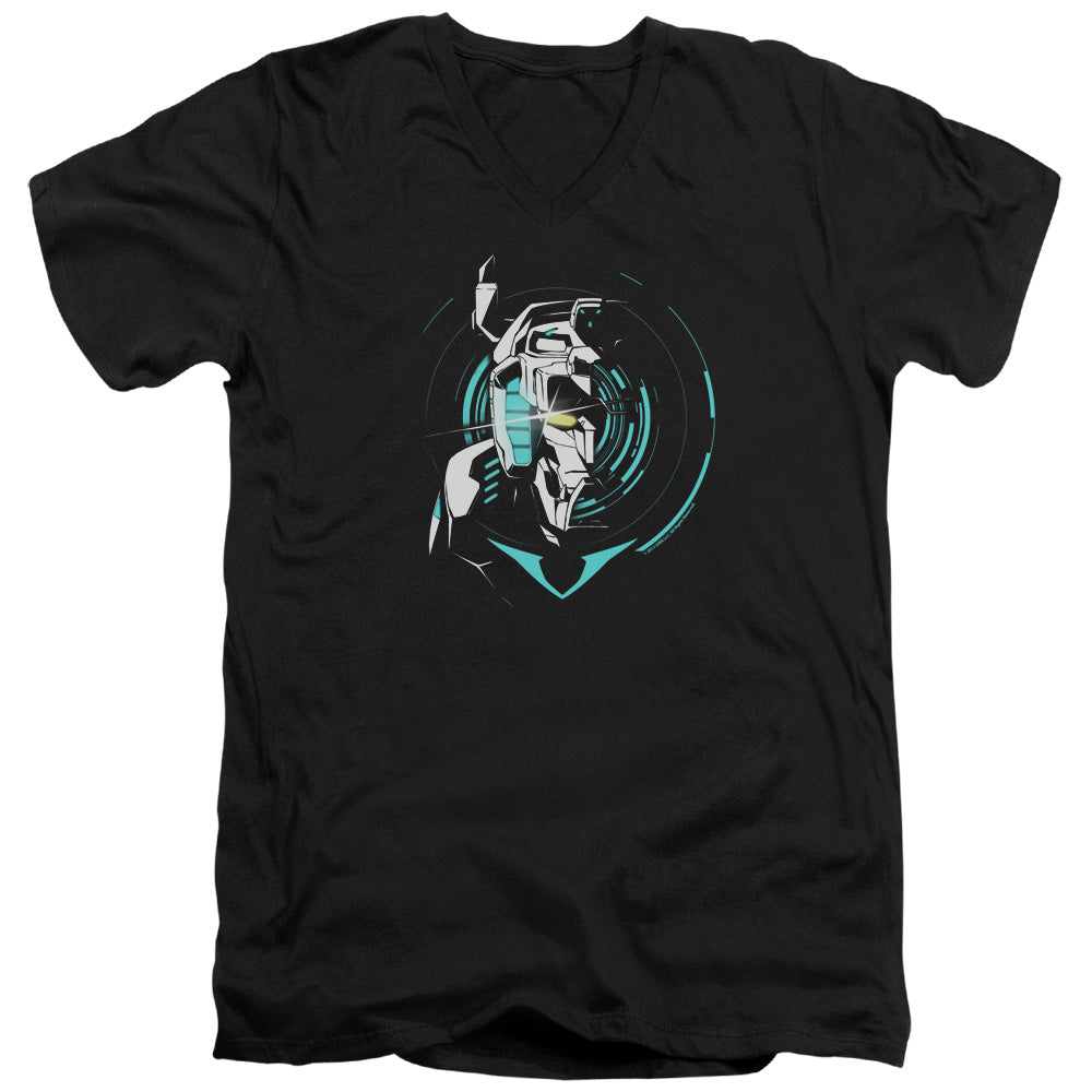 VOLTRON/DEFENDER NOIR - S/S ADULT V-NECK 30/1 - BLACK