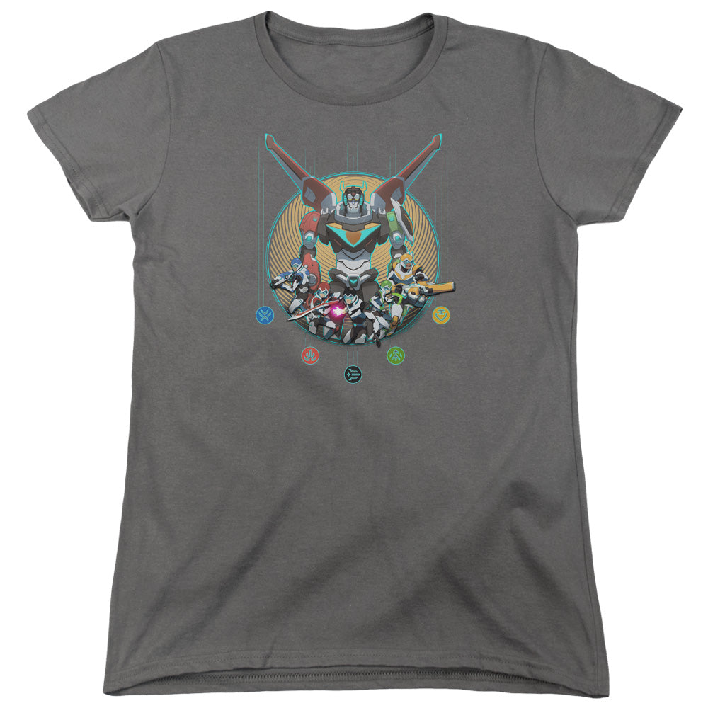 VOLTRON/ASSEMBLE - S/S WOMENS TEE - CHARCOAL