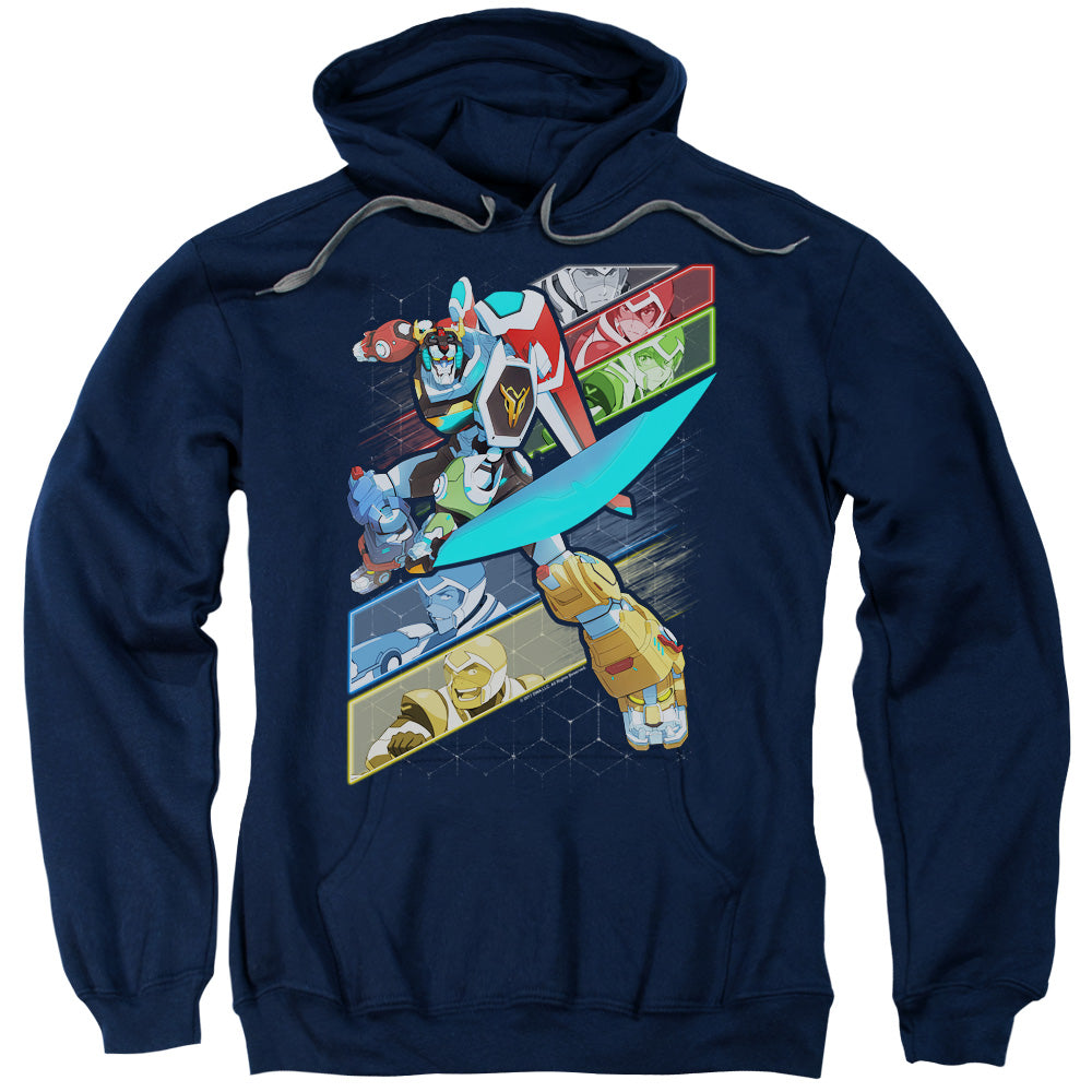 VOLTRON/CRISSCROSS - ADULT PULLOVER HOODIE - NAVY