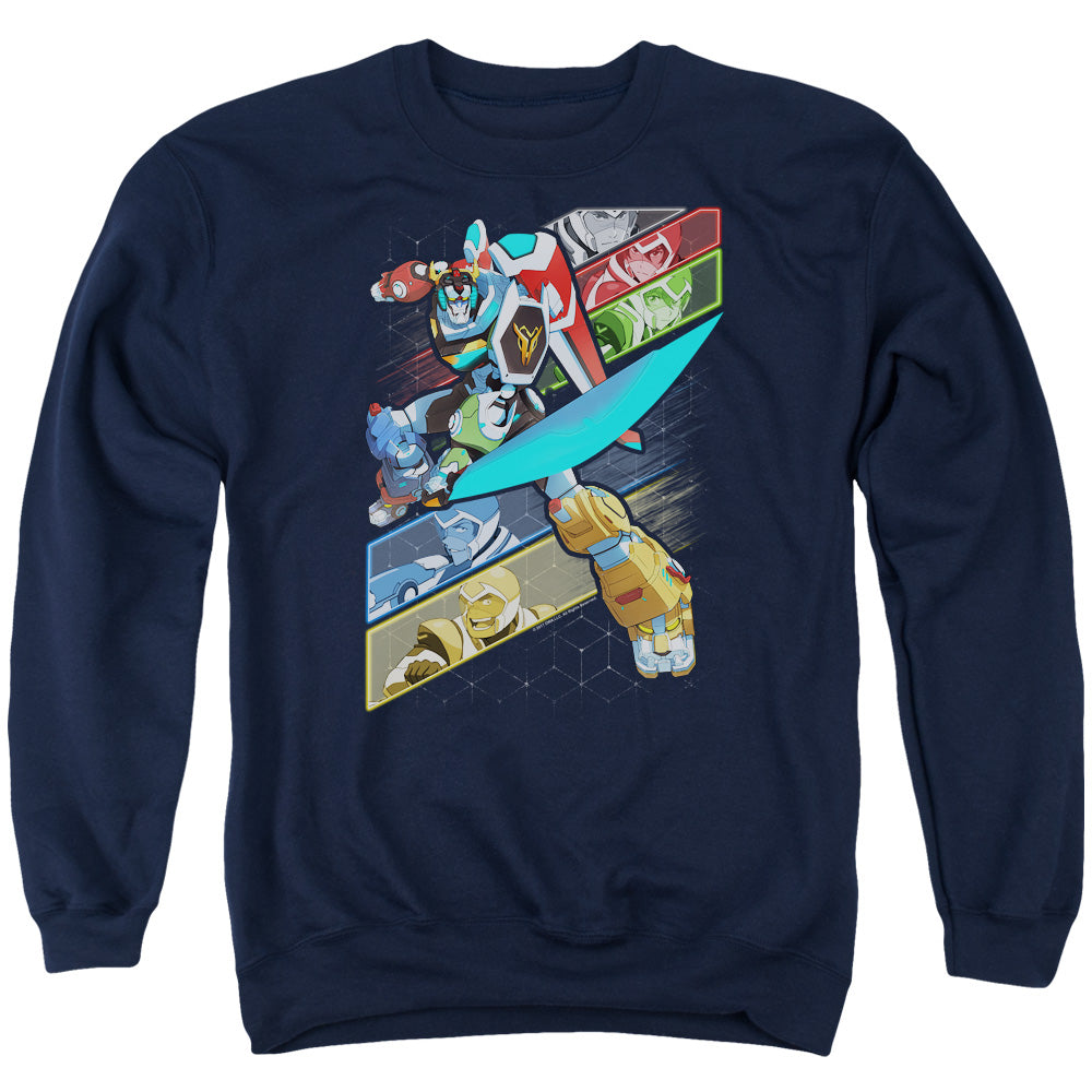 VOLTRON/CRISSCROSS - ADULT CREWNECK SWEATSHIRT - NAVY