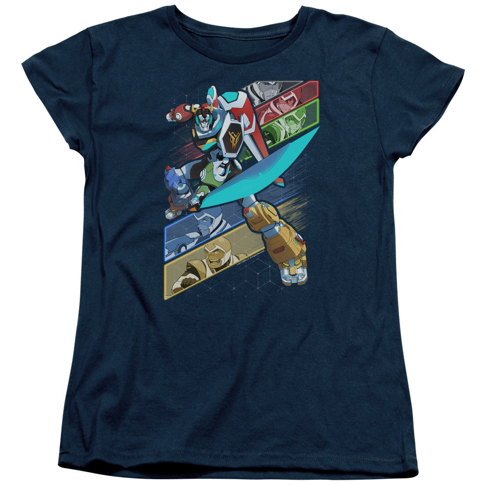 VOLTRON/CRISSCROSS - S/S WOMENS TEE - NAVY