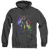 VOLTRON/GALACTIC DEFENDER - ADULT HEATHER HOODIE - BLACK