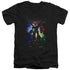 VOLTRON/GALACTIC DEFENDER - S/S ADULT V-NECK 30/1 - BLACK