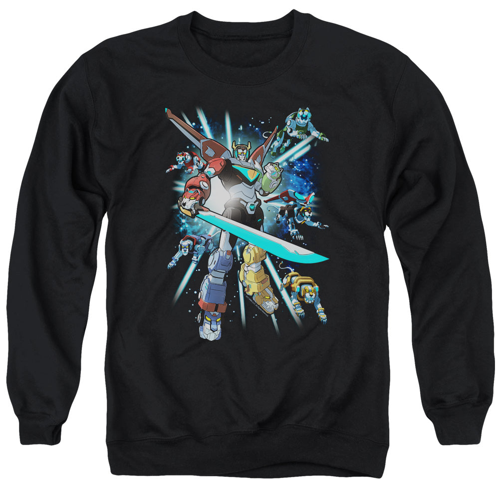 VOLTRON/LIONS SHARE - ADULT CREWNECK SWEATSHIRT - BLACK