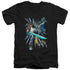 VOLTRON/LIONS SHARE - S/S ADULT V-NECK 30/1 - BLACK