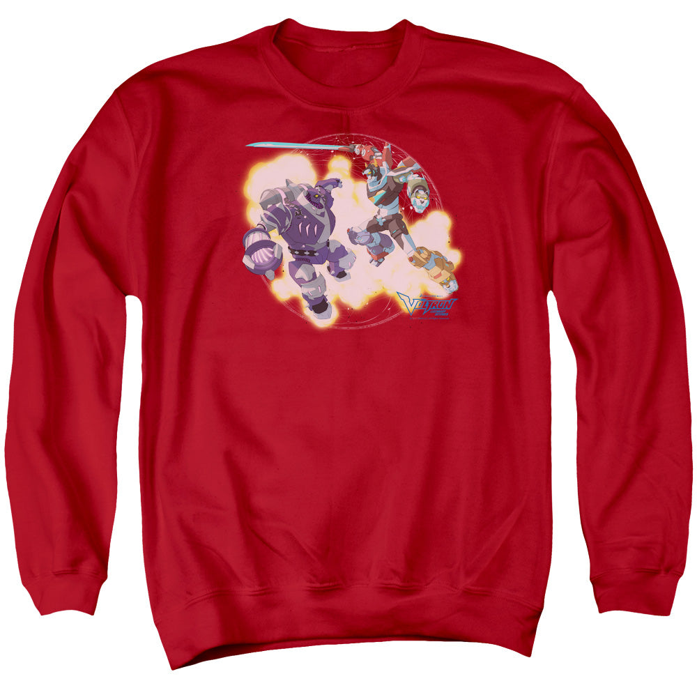 VOLTRON/ROBEAST - ADULT CREWNECK SWEATSHIRT - RED
