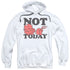 HOT STUFF/NOT TODAY - ADULT PULLOVER HOODIE - WHITE