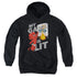 HOT STUFF/GAME IS LIT - YOUTH PULLOVER HOODIE - BLACK